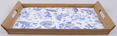 Tray bamboo and melamine